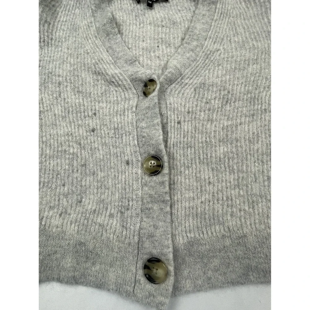 Quince Alpaca Wool Cropped Cardigan Sweater Womens Medium Ivory Quiet Luxury